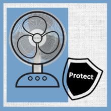 comfort zone portable table fan is designed to be sturdy and safe