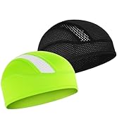 Skull Cap Helmet Liner Beanie, Cooling Mesh Cycling Running Hat for Men Women, Fits Under Helmets