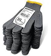 Evridwear Cotton Work Gloves Light-duty String Knit BBQ Glove Liner for Outdoor Cooking, Painting...