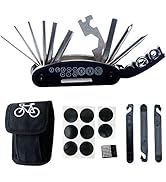 DAWAY Bike Repair Tool Kits - Bicycle Repair Bag & 120 PSI Bike Pump or Saddle Bag Set, with 16 i...