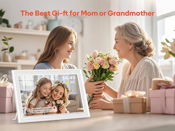 frameo digital picture photo video frame gift for mom grandma grandparent father mother birthday