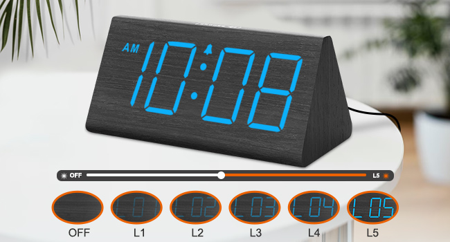 alarm clock with dimmer