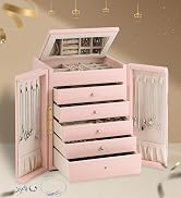 Dajasan Jewelry Box for Girls Women, 6-Tier Large Jewelry Organizer Box, Jewelry Storage Organize...