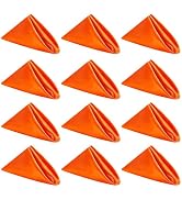 Kalopro Thanksgiving Day Orange Satin Cloth Napkins Set of 12, 20" x 20" Washable Reusable Orange...