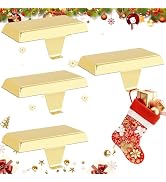 Doitory Christmas Stocking Holder Hanger for Mantle,4 Pack for Xmas Decorations Lightweight and A...