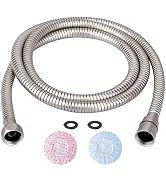 TRIPHIL Kink-free Shower Hoses 59" for Handheld Shower Head Hose Replacement Flexible Metal Hose ...