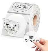 Omezizy Transparent Thermal Label Stickers-2x2 Circle Clear Thermal Labels,Waterproof Direct Self...