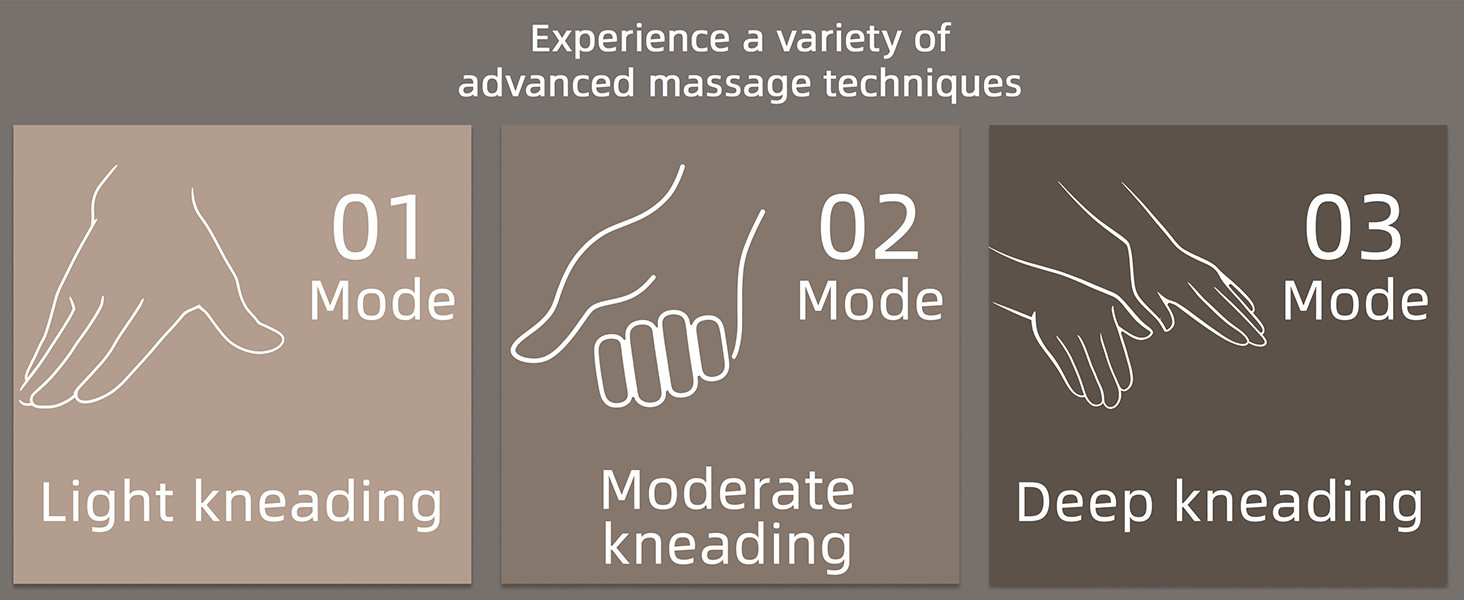 3 Customizable Massage Modes