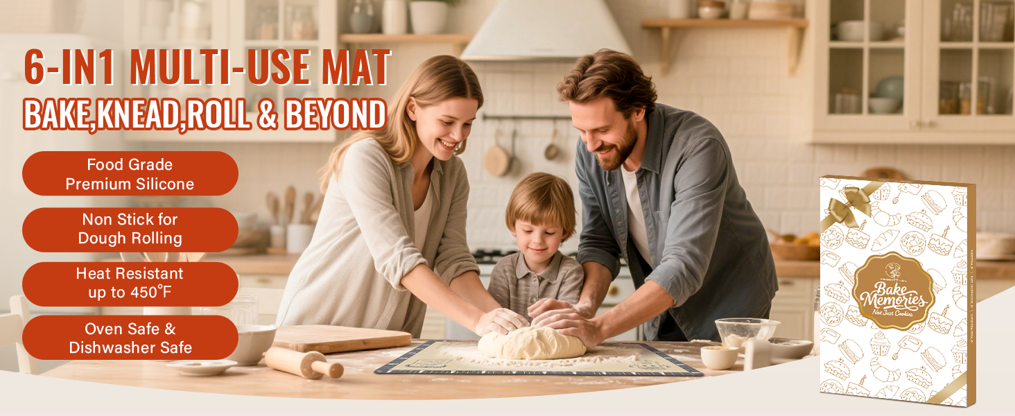 Silicone kneading mat for dough rolling
