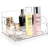Acrylic Organizer Bins, Clear Plastic Cosmetic Organizer, Rectangular Makeup and Vanity Storage Bin