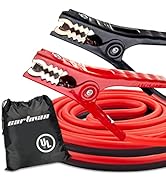 CARTMAN 6 Gauge 16 Feet Jumper Cables UL Listed Heavy Duty Booster Cables in Carry Bag