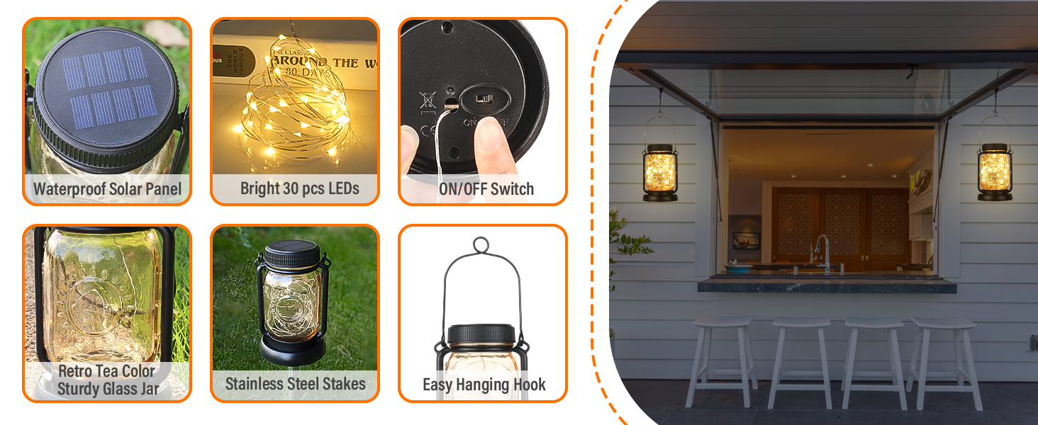 bright mason jar led solar garden lights