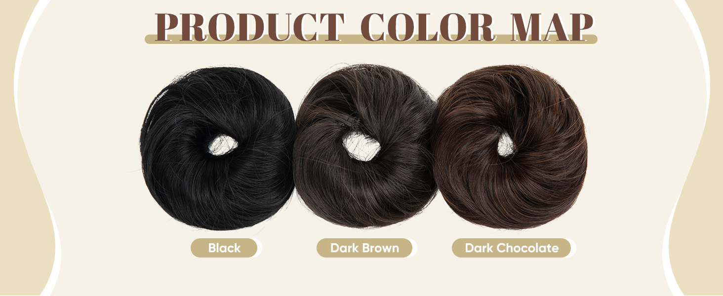 black hair bun