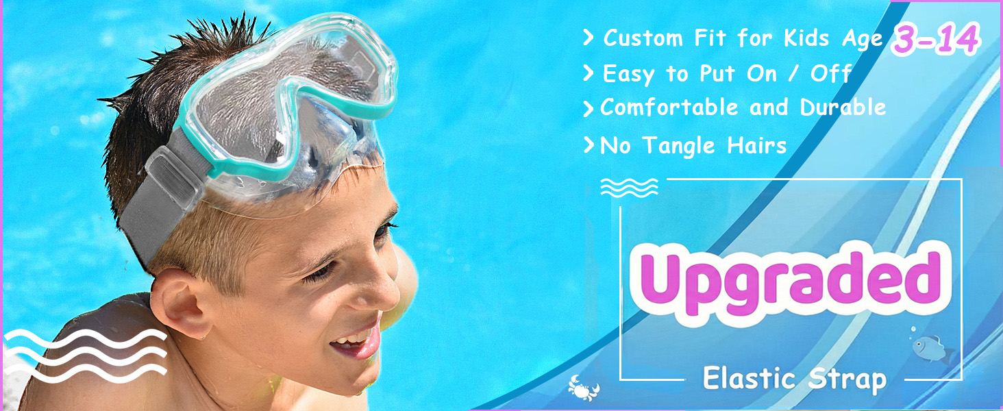 kids swim mask with nose cover