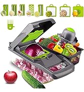 COMUSTER Vegetable Chopper Mandoline Slicer Cutter Chopper 14 in 1 Interchangeable Blades,Veggie ...