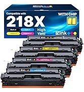 E-Z Ink 218X with Chip Compatible for HP 218X Toner Cartridges 4 Pack 218A Toner for HP Color Las...