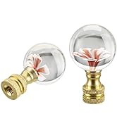 Aspen Creative 24035-32 Finial Lighting & Lamp Accessory, 2 Pack, Pink Flower