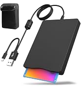 Wbacon External Floppy Disk Drive with Carrying Case – 3.5 inch Floppy Disk Reader USB 3.0/Type-C...