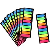2000 Pieces Page Markers Tabs,Colored Sticky Tabs for Books, Notebooks,Index Tabs,Arrow Page Stic...