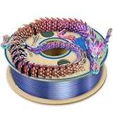 YOUSU 3D Printer Filament 1.75mm,Tri-Colors PLA Filament,Shiny Silk Coextruded PLA, Silk Green Pu...