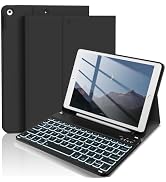BQDIYOO Keyboard Case for iPad 9th/8th/7th Generation(2021/2020/2019) Detachable Wireless Bluetoo...