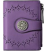 Tipmile Small Wallet for Women Bifold RFID Blocking Card Holder Leather Wallets with Zipper Coin ...