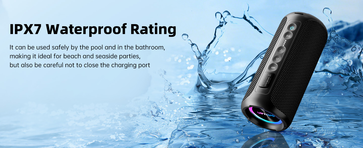 IPX7 waterproof bluetooth speaker
