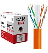 Cmple - Plenum Cat 6 Ethernet Cable 1000ft, Cat6 Cable (CMP) 350MHz Unshielded Twisted Pair (UTP)...