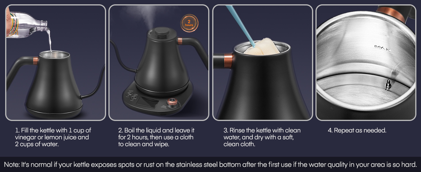 Electric Gooseneck Kettle Temperature Control