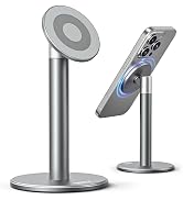 Nulaxy Magnetic Full Aluminum Cell Phone Stand for MagSafe with Metal Ring, 360 Rotating Phone St...
