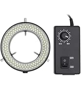 DIYPHONE Microscope 144 LED Ring Light Adjustable Illuminator,Microscope Lamp Source for Industry...