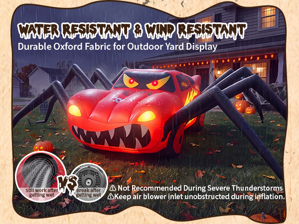 Super Giant 19.7 FT Halloween Inflatables Spider Car Outdoor Decorations