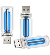 Hiseanllo 3PCS USB Car Interior Lights, Plug-in Glass Bottle Ambient Lamps for Cars, Portable Atm...