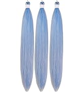 Tinsel Braiding Hair Pre stretched Sky Blue Braiding Hair for Glitter Braids