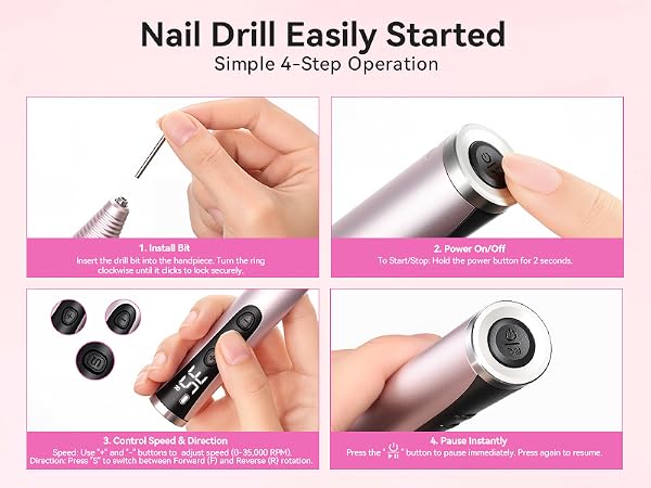 Rechargeable Nail Drill