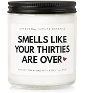 LUMELOOM Funny 40th Birthday Gifts Women Unique, 9oz Lavender Scented Soy Wax Candle, 1985, 40th ...