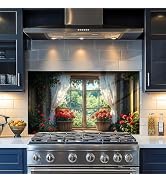 Kitchen Wallpaper Self Adhesive Oil Proof Sticker Waterproof Backsplash Wall Protector Film Remov...