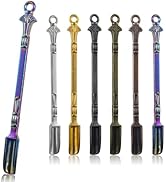 Demearly 6-Pack Mini Spoons Metal Tiny Shovels 3-Inch Small Medicine Spoon for Home Kitchen Spice...
