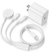 for Apple Watch Charger 3 in 1 Fast Charging Cable with USB C Charger Block and 6FT Magnetic iWat...