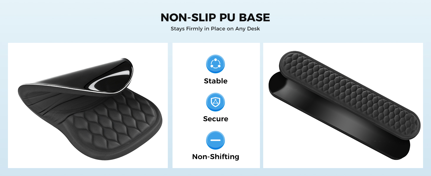 non slip base mouse pad and keyboard
