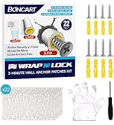 WRAPNLOCK Drywall Anchor Repair Kit - Fast Loose Anchor Fix (No Fill/Redrill) - 22 Patches + Scre...