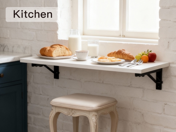 folding shelf brackets for stores and workshops