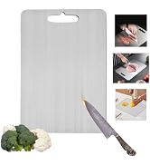 Titanium Cutting Boards Stainless Titanium Cutting Board for Kitchen Dishwasher Safe Double-Sided...