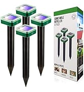 Livin' Well Solar Sonic Pest Repeller Stakes - 4pk Outdoor Pest Repellent with 5,000 Feet Range, ...
