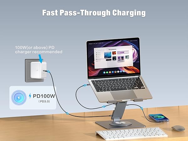 laptop stand with power charging port laptop stand with power delivery
