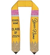 juniissl Custom Graduation Stole Class of 2024 Personalized Graduation Sash with Photo Name Schoo...