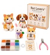 Daily Partner 3D Beaded Animal Kit, DIY Bead Making Set for Beading Craft, Tiny Animal Art for Ad...