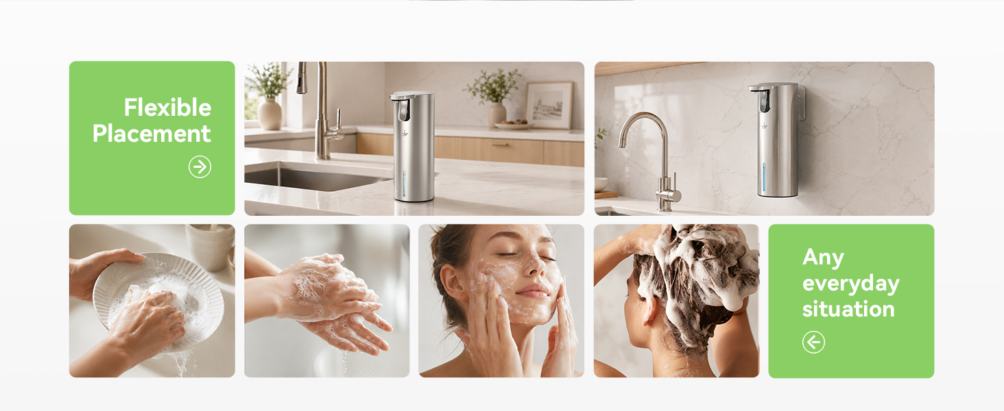 Flexible Placement: Great for Kitchen, Bathroom & Everyday Use