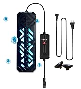 JAHEA UV Sterilizer for Aquarium,15W&18W&22W Aquarium Clean Light with Timer,Double Tube Aquarium...