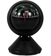 Homoyoyo Adjustable Car Compass with Stick-On Base | Universal Dashboard Navigation Tool for Cars...